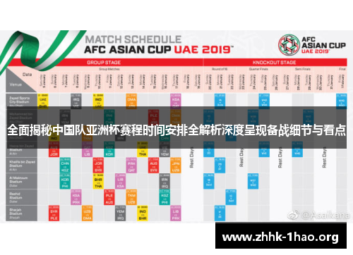 全面揭秘中国队亚洲杯赛程时间安排全解析深度呈现备战细节与看点